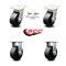 Service Caster 5 Inch Kingpinless Glass Filled Nylon Wheel Caster Swivel Locks 2 Rigid, 2PK SCC-KP30S520-GFNR-BSL-2-R-2 - alternate 7